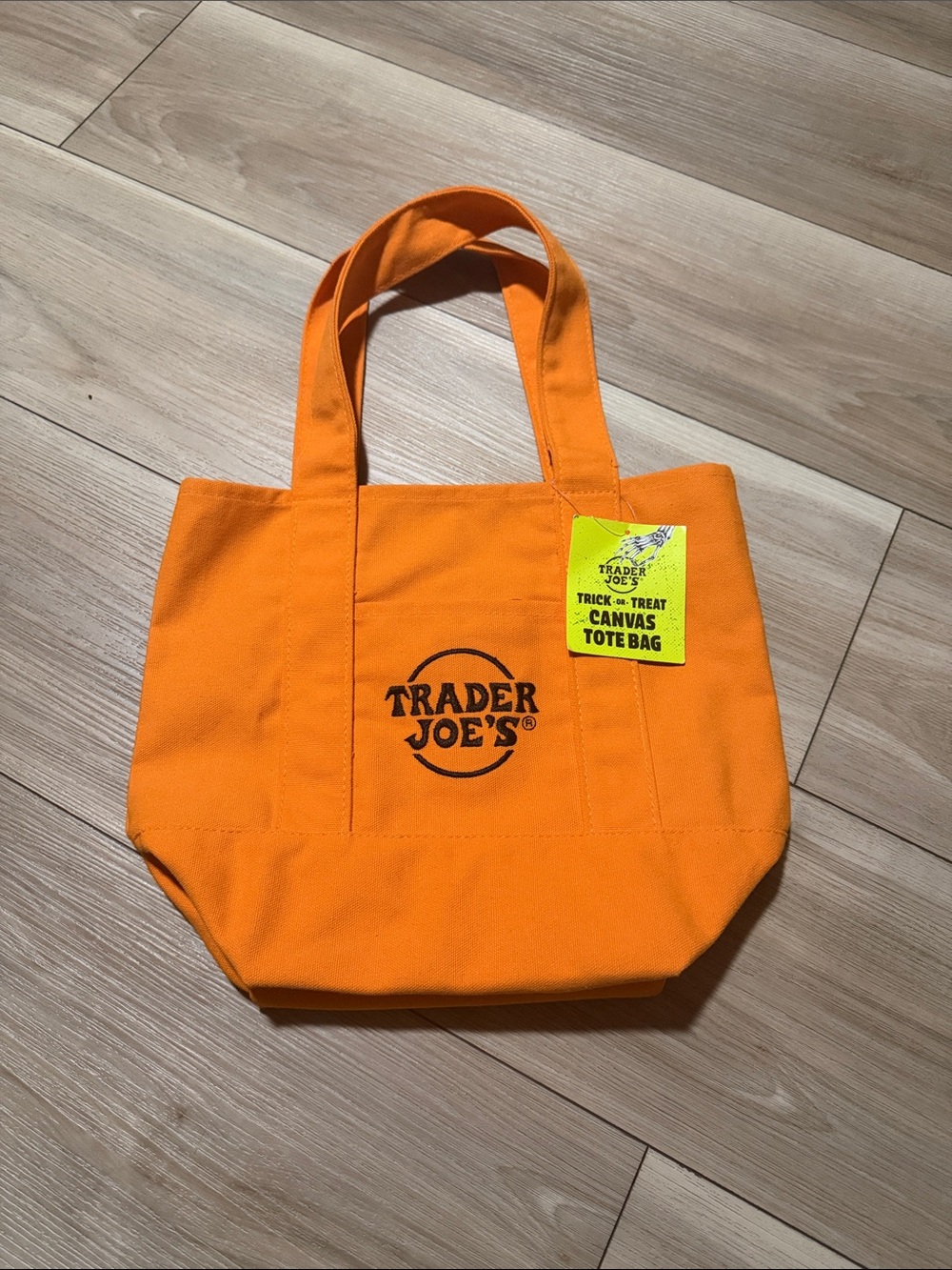Trader Joe's Orange Canvas Tote Bag